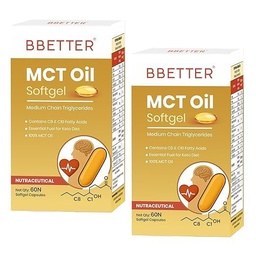 BBETTER MCT Oil Softgels | C8 Caprylic & C10 Capric Acid | Supports Energy, Metabolism, Focus & Brain Function | Keto & Paleo Friendly | 120 Softgels