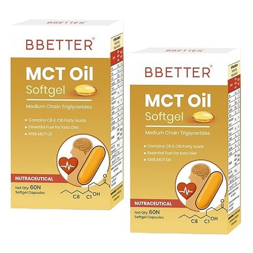 [BRSREAD5OV4BSCYY] BBETTER MCT Oil Softgels | C8 Caprylic & C10 Capric Acid | Supports Energy, Metabolism, Focus & Brain Function | Keto & Paleo Friendly | 120 Softgels