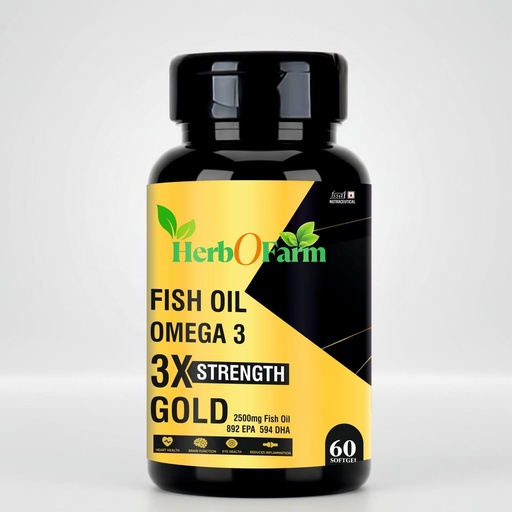 [BRSRABLQO4OWAHQU] Omega 3 Fish Oil - Gold (Triple Strength) 2500mg - 892mg EPA & 594mg DHA - Softgels | Supports Brain, Heart, Eye & Joint Health | For Men & Women | Salmon Fish Oil