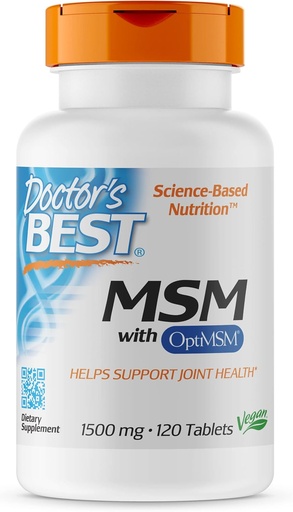 [BRSWIHAECMDRQ3D4] Doctor's BEST MSM, 1500 mg, 120 Tablets