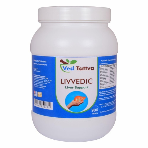 [BRSW2ZYBBVYRO3TB] Liv Vedic | for Healthy Liver Function Support - 900 Tablets