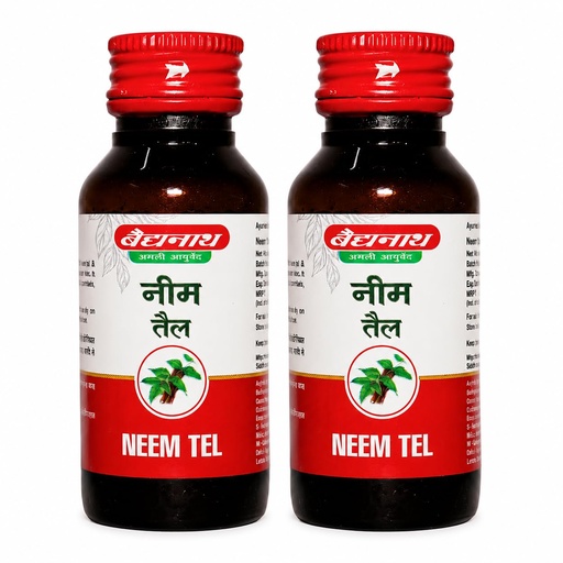 [BRSWGBTRPIGQK3YY] Baidyanath Asli Ayurved Neem Oil – 50 ml Each, Pack of 2 | Ayurvedic Skin, Scalp & Hair Care Oil