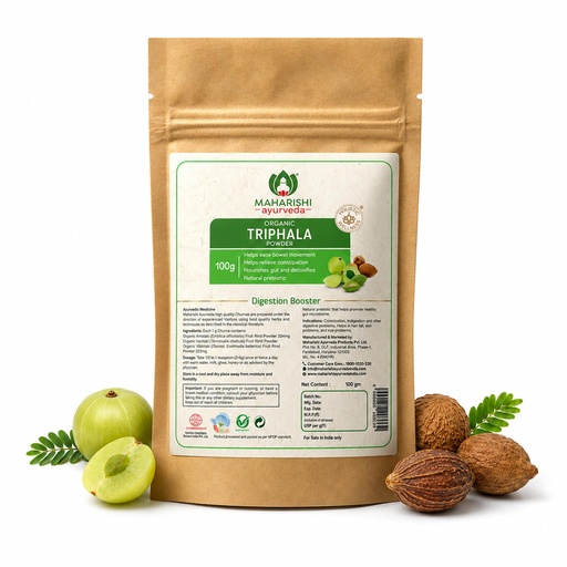 [BRSRMHD3O4ARE2A2] Maharishi Ayurveda Triphala Churna -100 g Pack of 1 | Triphala Powder with Haritaki, Amalaki, Vibhitaki | For Bowel Movement | Relieves Constipation | For Digestion, Gut Health, Gas & Acidity Relief
