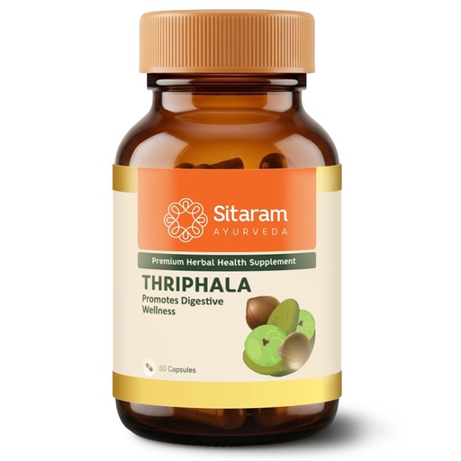 [BRSW2HT5DN5WKCD4] Sitaram Ayurveda Triphala Capsules | Supports Digestive Wellness & Natural Bowel Balance | Vegan | 60 Nos.
