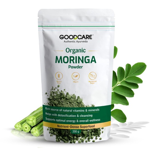 [BRSREBIKDIPGOE3V] Goodcare Organic Moringa Powder 200 g | Pure & Natural Superfood| Rich in Vitamins & Minerals | Supports Detoxification & Cleansing | Boosts Energy & Immunity