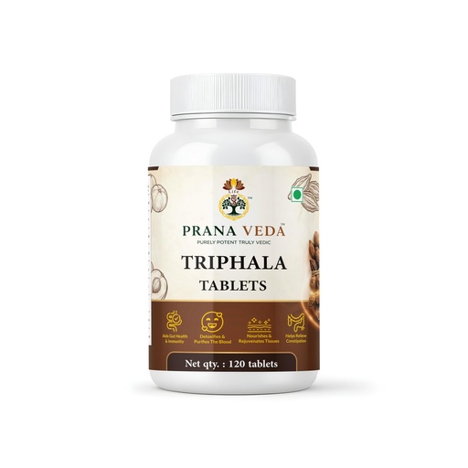 [BRSRYYY7CABGC333] Triphala Tablets for Digestion & Gut Health | Ayurvedic Herbal Supplement for Detox, Constipation Relief & Immunity Support | Helps Cleanse Colon & Improve Metabolism | 120 Tablets