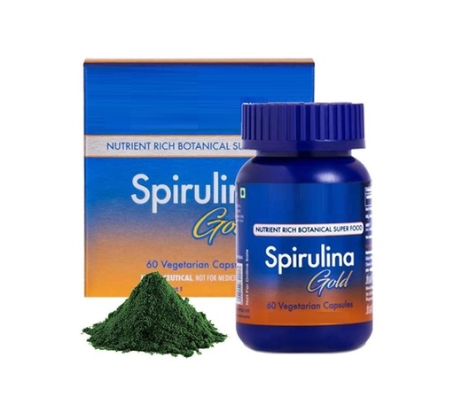 [BRSRAZD6OR6WEE3A] Spirulina Gold Vegetarian Capsules, Pack of 60N