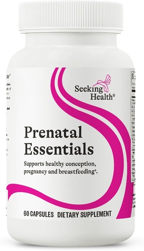[BRSWYFI5BB7BYD3D] מחפש בריאות prenatal Essentials, methylated bioavailable Folate ו B12, ויטמין D3 ו- K2, חומרים מזינים לתמיכה הריון והנקה, Vegetarian (60 קפסולות)