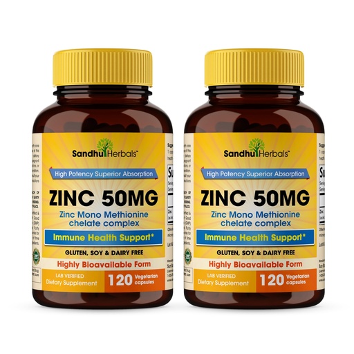 [BRSWYZL3BUPA4EQZ] Zinc 50mg Capsules For Men and Women, 240 Count | Highly Absorbable Zinc Supplements For Immune System Support | Zink 50 mg Mono Methionine Chelated Complex | Helps with Skin Health & Overall Immunity