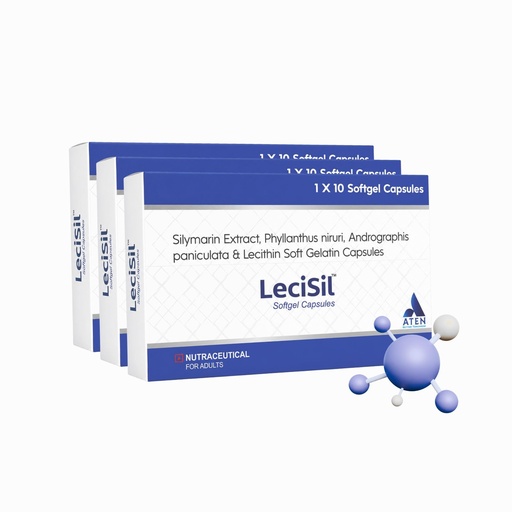 [BRSREFQ6BUPAYDLD] LECISIL Capsules - Comprehensive Liver Support | Helps in Liver Detox & Liver Cell Regeneration, Manages Fatty Liver (3 x 10 Softgel Capsules)