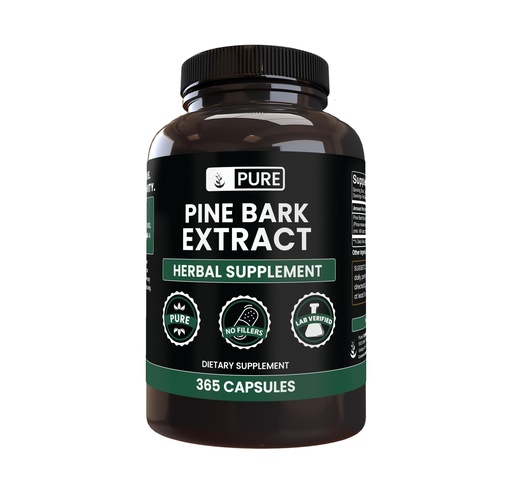 [BRSWYYIRCR5AMCT5] PURE ORIGINAL INGREDIENTS Pine Bark Extract (365 Capsules) No Magnesium Or Rice Fillers, Always Pure