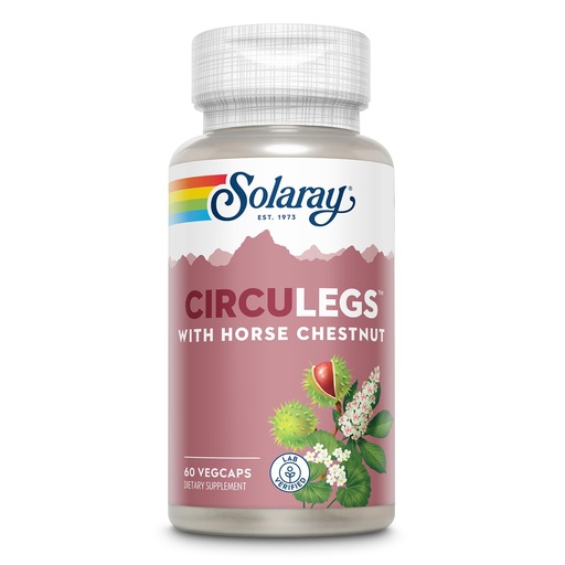 [BRSWIYT3OMAQ4G3M] SOLARAY Circulegs - Herbal Supplements for Wellness Support w/Horse Chestnut Extract and Vitamin C, Plus Gotu Kola, Flavonoids, Hesperidin Blend - Vegan, Gluten Free, 60-Day Guarantee - 30 Servings