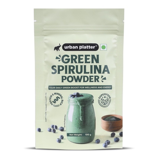 [BRSRYYD4CQBGKGQ7] Urban Platter Pure Spirulina Powder, 100g (Naturally Nutrient-Dense | Supports Energy, Immunity & Detox | Rich in Protein & Iron)