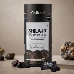 Shilajit Gummies (60 Shilajeet Gummies) with Potent Fulvic Acid & KSM-66 Ashwagandha | Boost Energy, Stamina & Strength | Helps Reduce Stress & Fatigue | No Added Sugar