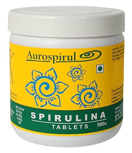 [BRSWKHYIOEIACHT6] Sun-Dried Spirulina - 500 Tablets (Pack of 1)