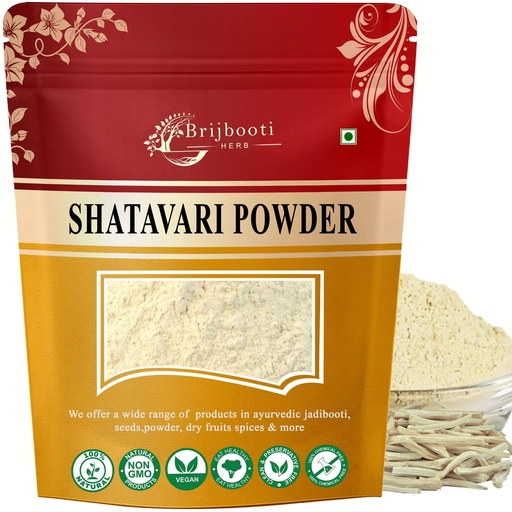[BRSREGQ6BEIAY33B] Brijbooti white Shatavari Powder 200 Gram | Shatavari Root Powder for Women | Pcos Relief | Balances Hormones | Asparagus Racemosus | Thaneervittan Kilangu Roots