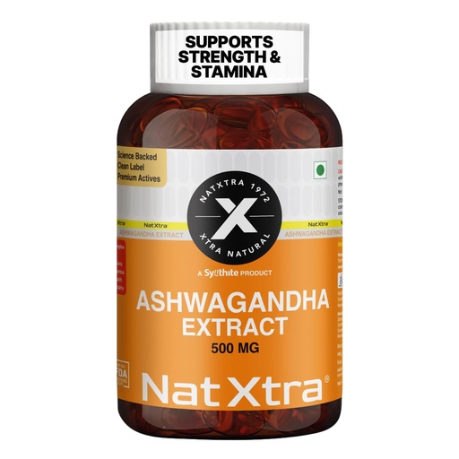 [BRSWYAL6CB7QOH3D] Natxtra Ashwagandha-DSTR | Stress Relief & Stamina Booster | Withanolides, Magnesium, & B Vitamins | Improves Strength, Reduces Stress, Promotes Mental Well-being | 60 Vegetarian Capsules