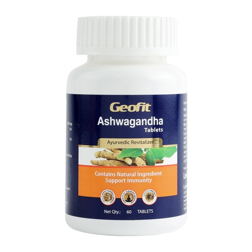 [BRSREFT2DEFGCALJ] Geofit Ashwagandha Tablets for Immunity, Stress Relief & Stamina, 60 Tabs