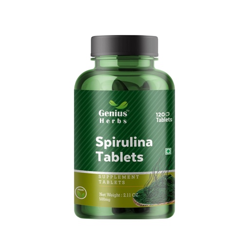 [BRSW2GQHCNYAE3TV] Spirulina Tablets 500mg (2000mg Daily Serving) – 120 Tablets (30 Days Supply, Pack of 1) | Natural Algae Superfood Supplement | Supports Immunity, Energy & Detox | Vegan, Non-GMO