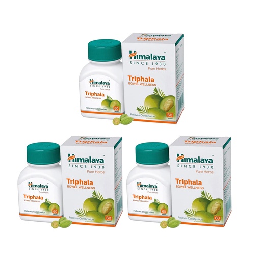 [BRSWYYD4BUHA42Q6] Himalaya Wellness Triphala Bowel Wellness - 60 Tablet (Pack of 3)