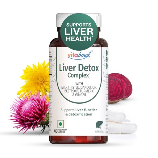 [BRSROAY7B4BQY2Q2] Milk Thistle 15000mg Liver Detox Complex | 80% Silymarin | Liver Support Supplement with Dandelion Root, Beetroot, Turmeric & Ginger | Liver Cleanse | 60 Veg Capsules