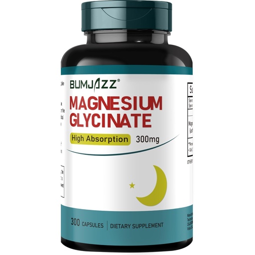 [BRSROGICDEMQIYIY] Magnesium Glycinate Supplement - Magnesium Supplement Magnesium Glycinate 300mg - 100% Chelated for High Absorption Vegan Essential Mineral Supplement 300 Capsules