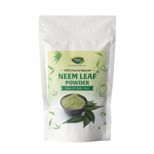 [BRSRAEICAVYQIFDJ] Thanjai Natural Pure Neem Leaf Powder 100g | 100% Organic & Natural | Best for Skin Care, Hair Care, Acne, Pimples, and Detox | Ayurvedic Herbal Supplement for Glowing Skin & Healthy Scalp