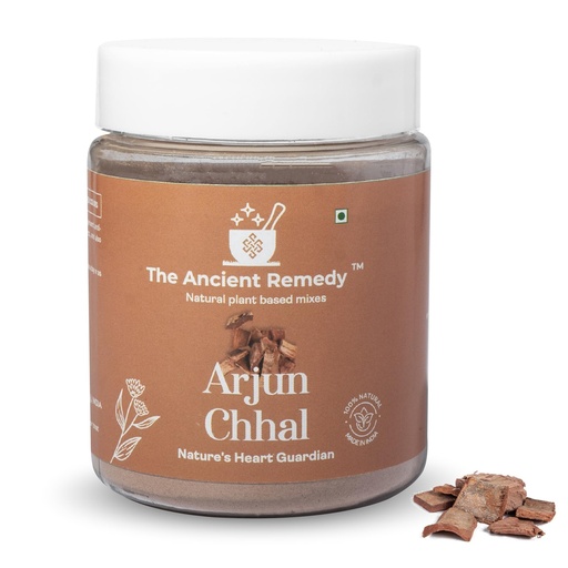 [BRSRAZIBAVYRMADB] THE ANCIENT REMEDY Arjun Chaal Powder 110GM | 100% Pure Herbal Arjun Ki Chaal Powder For Men & Women Supports Heart Health, Promotes Good Cholesterol, Arjuna Pack 1