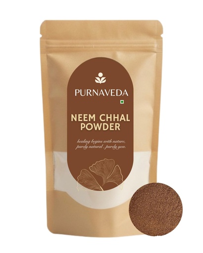 [BRSRGBAHDECWC33A] Neem Chal Powder, 100% Pure Dry-Milled Neem Bark, Herbal Supplement, Blood Purification and Skin Cleansing, 100g