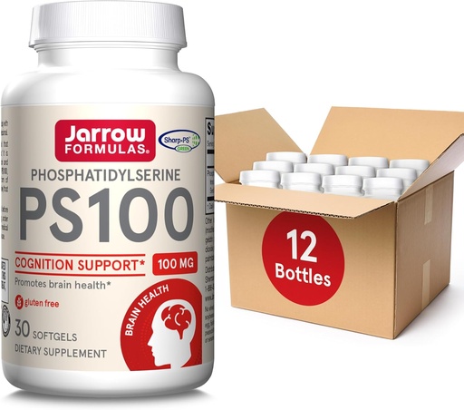 [BRSRMBTRO4FAAFLF] Jarrow Formulas PS100 Phosphatidylserine 100 mg, Dietary Supplement for Brain Health and Cognition Support, 30 Softgels, 10-30 Day Supply, Pack of 12