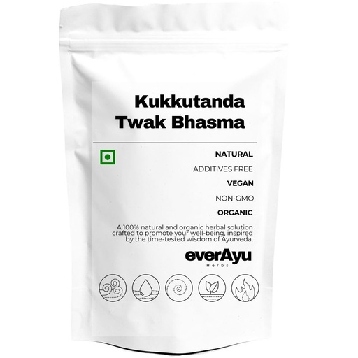 [BRSRGA35OV4B42A3] Kukkutanda Twak Bhasma – Kukkutandatvak | Ayurvedic Eggshell Calcium Preparation | Traditional Kukkutanda Bhasma | Fine Calcined Powder | 100gm