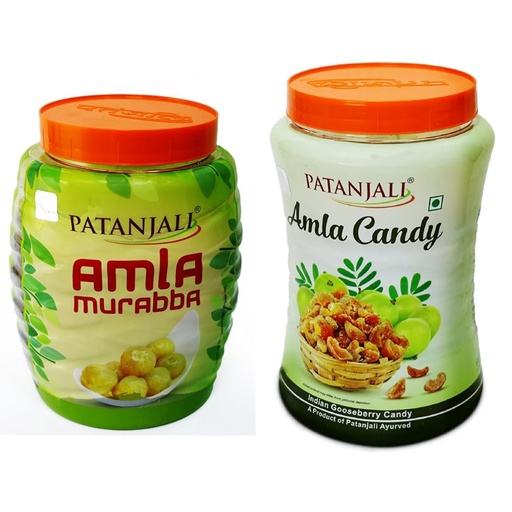 [BRSRYY3YO4BGE3IV] Patanjali Amla Murabba 1 kg + Patanjali Amla Candy 500 Gram