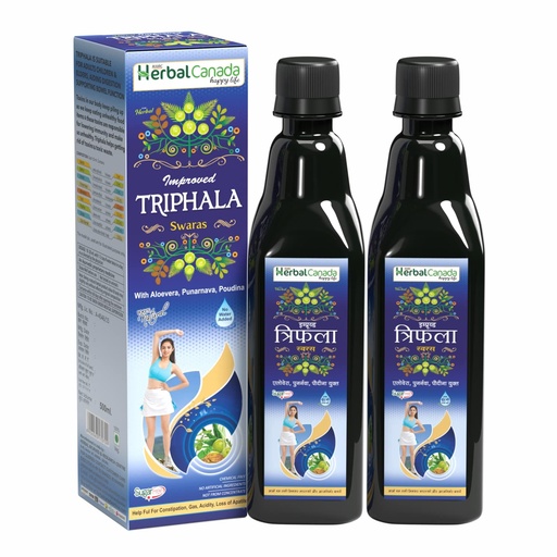[BRSW223QBMBREF37] Herbal Canada Triphala Ras | Pack of 2 | Good for liver health | Helpful indigestion, gas, acidity | 100% Natural 500ML