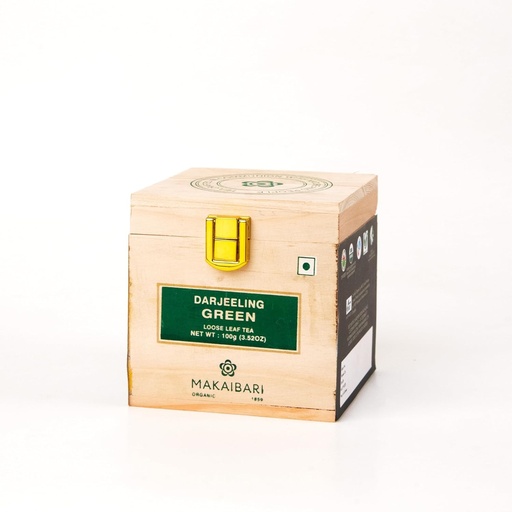 [BRSREYD2CAIWYA3G] Makaibari Darjeeling Green Tea | 100gm Chestlets box | Antioxidant-Rich | USDA Certified Organic | Immunity Booster | Premium Green Tea | Handpicked | 100% Natural Loose leaf