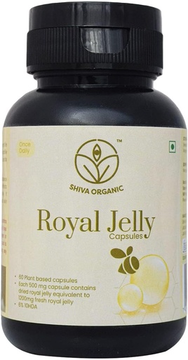 [BRSRA2YQBYJRSYLH] Royal Jelly Capsules - 10 HDA: 6% - Freeze Dried - 60 Capsules (500mg)