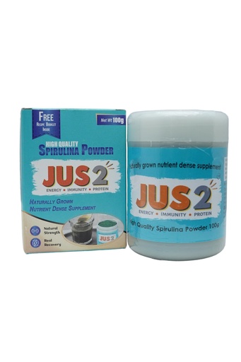 [BRSREGAOO54A42TD] JUS2 Spirulina Powder, Energy Immunity Protein Supplement, 100g