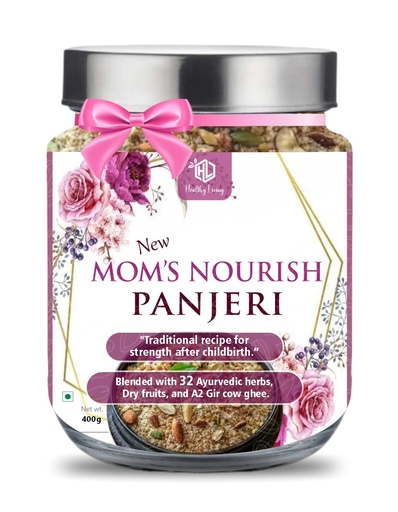 [BRSREEIOOAPWEDIU] Healthy Living Postpartum Panjeri | After Delivery Food For Moms | Ayurvedic Postpartum Supplement with 32 Ingredients mixed with A2 Cow Ghee | Supports Recovery and Lactation & Health 400g