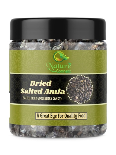 [BRSW2AAODMIGYDI3] Nature Connect Dried Salted Amla 250 gm| Indian Gooseberry Sukha Amla| Chatpata Amla Candy| Salted & Spicy Indian Gooseberry [Jar Pack]