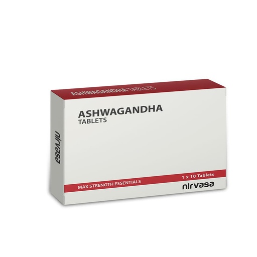 [BRSRAFL3OIMBOHLV] Nirvasa Ashwagandha Tablets (500mg, 10 Tabs) | Natural Ashwagandha Extract | Reduces Stress & Anxiety | Boosts Immunity, Energy & Sleep Quality | Supports Muscle Strength & General Wellness – Pack-1