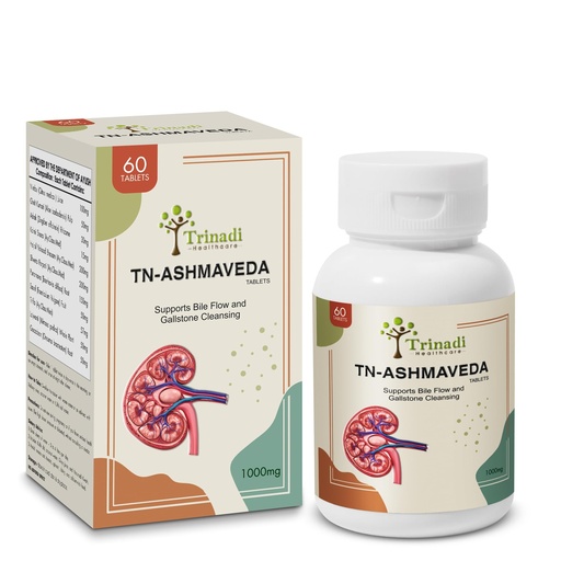 [BRSREAD5PMDWG3QV] Trinadi TN-ASHMAVEDA Tablets | Ayurvedic Gallstone Care & Liver Support | Promotes Bile Flow, Digestion, Detox & Gallbladder Health | Natural Herbal Supplement