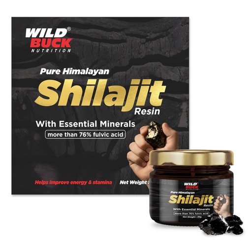 [BRSRYZQ7CFYAIYDA] Wild Buck Nutrition Pure Himalayan Shilajit Resin 30g | 76%+ Fulvic Acid | Lab Tested & COA Verified | No Additives, No Preservatives | Authentic Ayurvedic Mineral Resin for Daily Wellness, Energy & Active Lifestyle Support