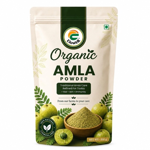 [BRSRY2Y3O4MQKGTG] Amla Powder Indian Gooseberry, Amalaki, Nellikkai, 100% Pure, No Preservatives, Rich in Vitamin C for Hair, Skin, Immunity & Digestion (200g)