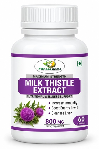 [BRSW2ZYFCV6GK3LZ] Milk Thistle Liver Cleanse & Detox Support 800mg, 60 Caps