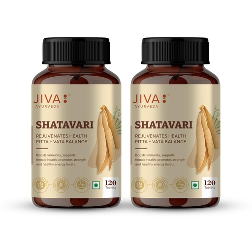 [BRSWYHD7BEJQAD32] Jiva Shatavari Tablets 500gm | 100% Pure & Natural | Helps to Booss Immunity | Goodness of Shatavari, Babool, Maize & Starch | For Men & Women - 120 Tablets (Pack of 2)