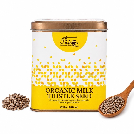 [BRSW2232AANW2AIZ] The Indian Chai - Organic Milk Thistle Seed 250g, Silymarin Rich Antioxidant Superfood for Liver, Kidney, Cholesterol & Blood Sugar Support | Caffeine Free Herbal Tea