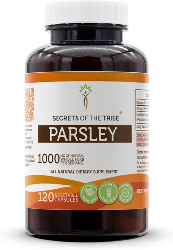 [BRSWGBIRBAHWGDQ4] Secrets of the Tribe Parsley 120 Capsules, 1000 mg, Parsley (Petroselinum crispum) Dried Leaf (120 Capsules)