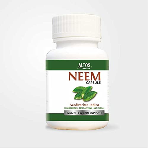 [BRSW22T3OIJRO236] Ayurveda NEEM CAPSULE for blood purifier and helps to detoxify toxins (60cap*2) Pack of 2