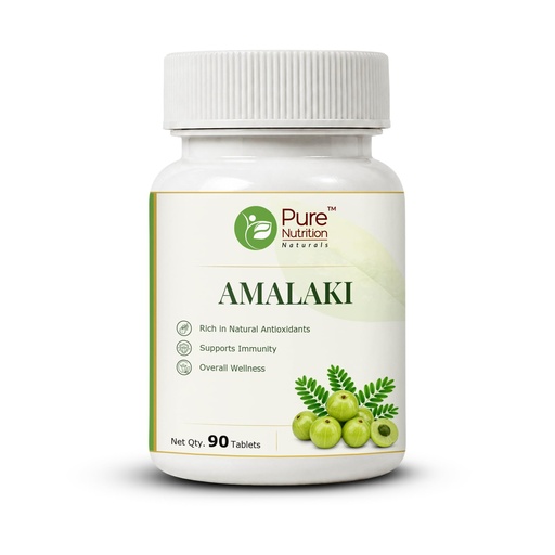 [BRSRYYA6O4IAOC3P] Pure Nutrition Amalaki Tablets | Amla Tablets | Amla Supplement Rich in Natural Vitamin C for Immunity, Antioxidant Support, Skin & Daily Wellness | Ayurvedic Herbal Formula - 250mg 90 Tabs
