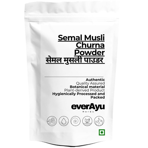 [BRSRGADQCEDRECDD] Semal Musli Churna 50gm – Bombax malabaricum Powder | Pure Semal Musli Powder | May Support Vitality & Strength | 50gm