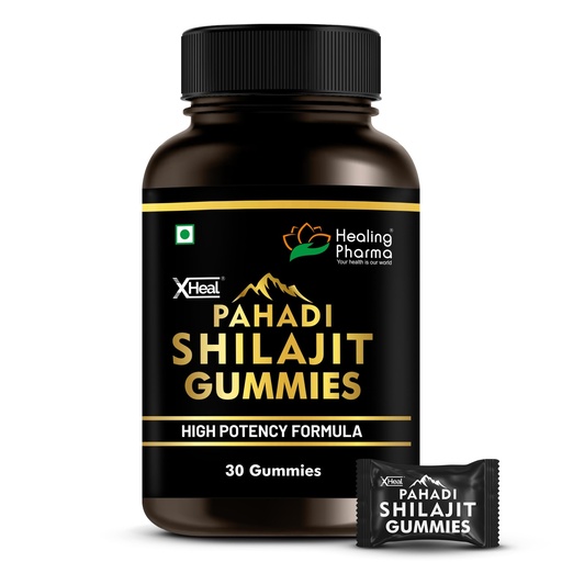 [BRSRGYY2CEIBGEY7] Healing Pharma -XHeal Pahadi Shilajit Gummies for Men & Women | 300mg High Potency Formula with Ashwagandha, Kaunch Beej, Safed Musli, Gokshura & Ginseng | Energy, Stamina & Vitality | 30 Gummies Pack